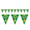 Green with Gold Lettering Happy St Patricks Day Pennant Banner