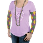 Harlequin Party Sleeves (Pack of 12) Harlequin Party Sleeves, Argyle Sleeves, Mardi Gras Costume Accessories, Green Purple Gold Accessories, Fat Tuesday, Cheap Costume Accessories, Inexpensive Mardi Gras Favors, Wholesale party supplies