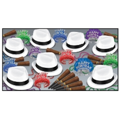 Havana New Year Assortment for 50 Havana New Year Assortment, Havana, Assortment, new years eve, 1920s, 20s, party favors, wholesale, assorted kit, inexpensive, bulk, tropical, gangster, nye, new year