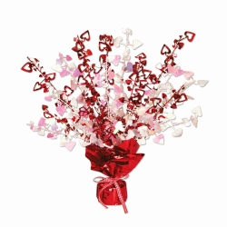 Heart Gleam N Burst Centerpiece (Pack of 12) Heart Gleam N Burst Centerpiece, decoration, valentines day, centerpiece, wholesale, inexpensive, bulk
