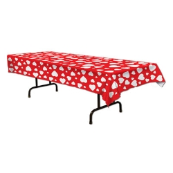 Heart Tablecover (Pack of 12) Heart Tablecover, party supplies, valentines day, decoration, hearts, table cover, wholesale, inexpensive, bulk