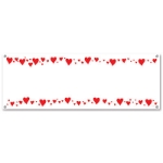 Red Hearts with White Sign Banner