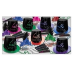 Hello New Year Assortment for 50 Hello New Year Assortment for 50, bright color, cerise, blue, green, new year's eve, party kit, hat, tiara, horn, beads, wholesale, inexpensive, bulk, party favor, nye