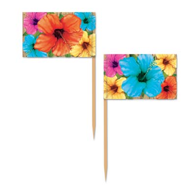 Hibiscus Picks cupcake decoration 