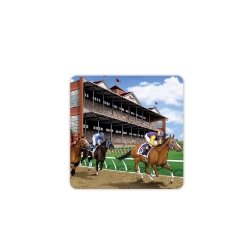 Streamers with race horse icons attached.