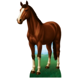 Horse Stand-Up (Pack of 4) horse stand-up, horse decorations, western party décor, cowboy party supplies, barnyard party props, cardboard stand-ups, Party Express décor, western theme decorations, farm party decorations, event stand-ups