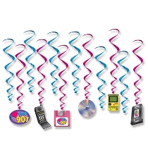 I Love The 90's Pink and Blue Whirls 