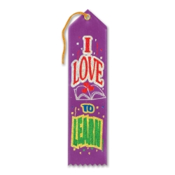 I Love To Learn Award Ribbon 