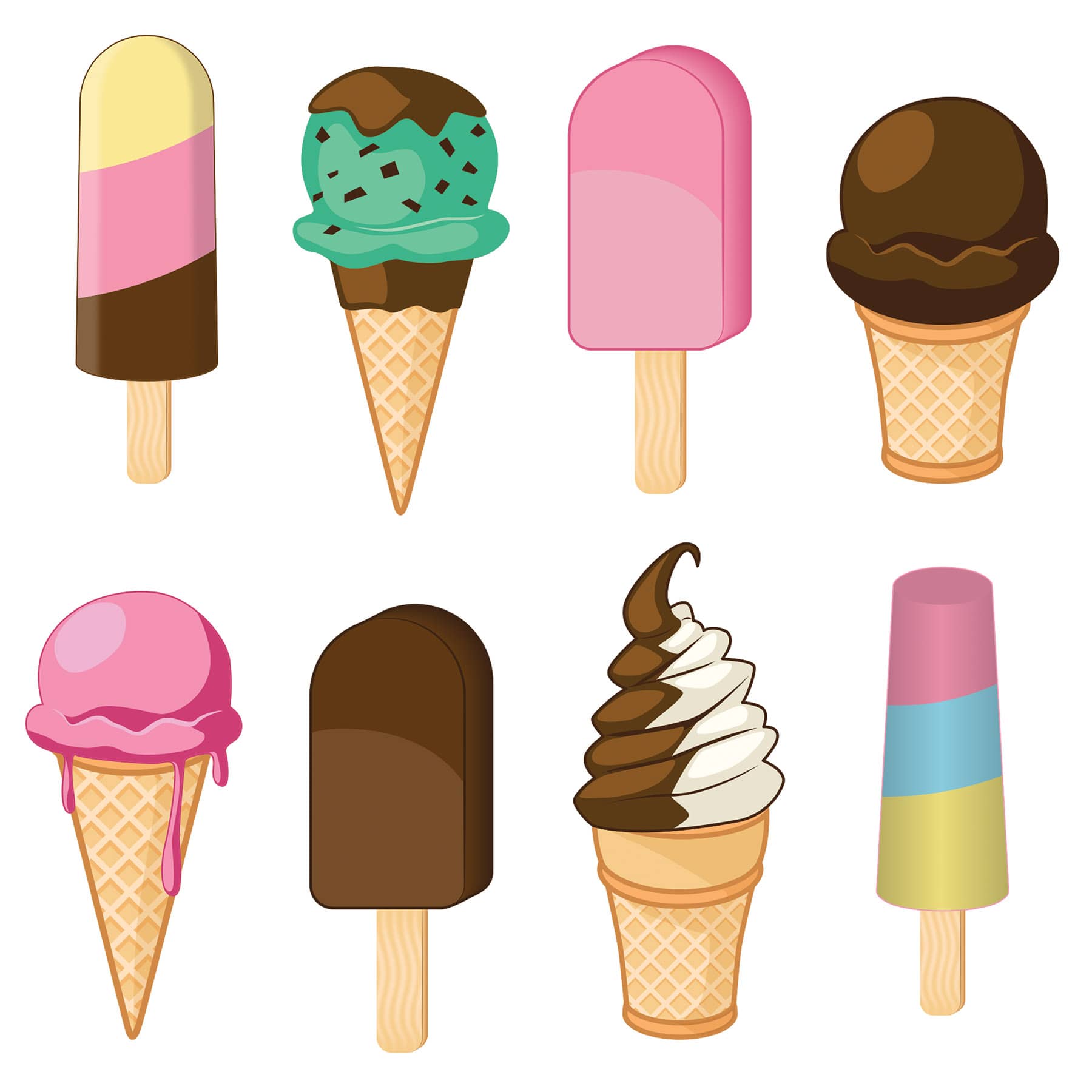 Assorted Ice Cream Cutouts
