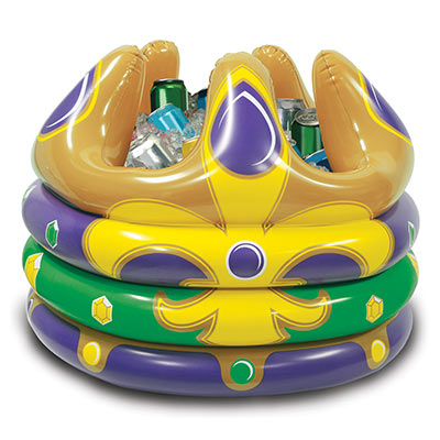 Inflatable Mardi Gras Crown Cooler