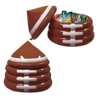 Brown Inflatable Football Cooler