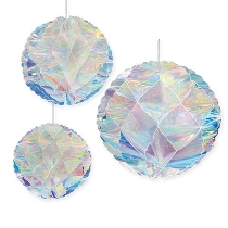 Iridescent Honeycomb Balls Hanging Decoration