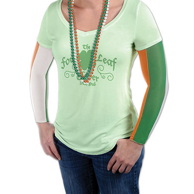 Green, White and Orange Irish Party Sleeves