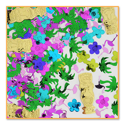 Metallic Island Party Confetti in green, purple, blue, pink and gold