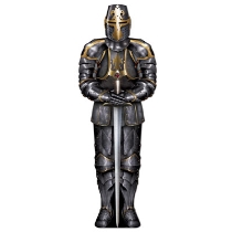 Jointed Black Knight for Medieval themed party
