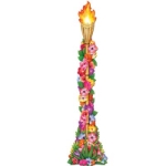 Jointed Floral Tiki Torch for a Luau