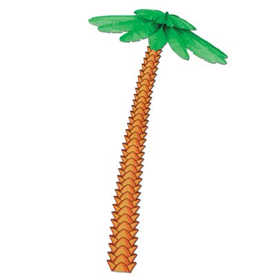 Jointed Palm Tree with Tissue Fronds for your luau decorations.