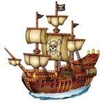 Jointed Pirate Ship for a Luau or Themed Party