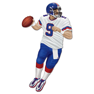 Jointed Quarterback in the position on getting ready to throw the ball.