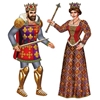 Jointed Royal King & Queen wall decorations 