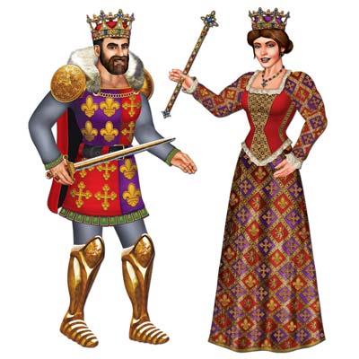 Jointed Royal King & Queen wall decorations 