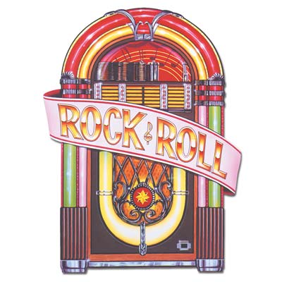 Rock & Roll Juke Box Cutout Wall Decoration 