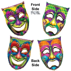 Jumbo Foil Comedy & Tragedy Face Cutouts
