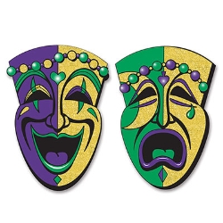 Jumbo Glittered Comedy & Tragedy Face