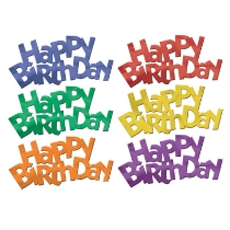 Jumbo Happy Birthday Colorful Confetti
