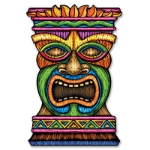 Jumbo Tiki Cutout wall decoration for Luau Themed party