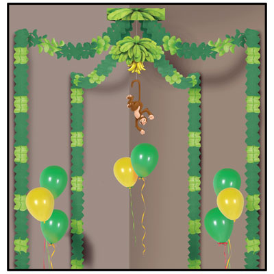 2 shades of green Jungle Monkey Party Canopy 