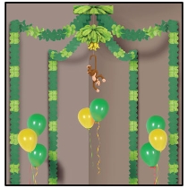 2 shades of green Jungle Monkey Party Canopy 