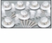 white new year's eve party kit with fedoras and tiaras with feathers
