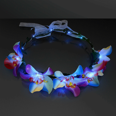 LED Orchid Flower Crown Headbands