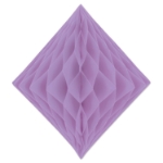 Lavender Tissue Diamond (Pack of 12) Tissue Diamond, hanging decoration, party theme, party supplies