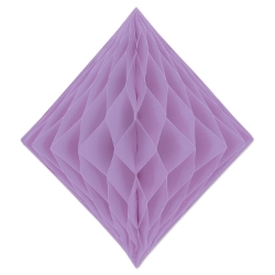 Lavender Tissue Diamond (Pack of 12) Tissue Diamond, hanging decoration, party theme, party supplies