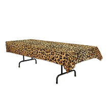 Leopard Print Table Cover for a Jungle Themed Party