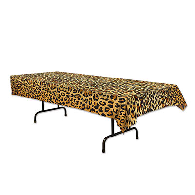 Leopard Print Table Cover for a Jungle Themed Party