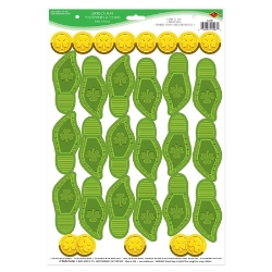 Leprechaun Footprints & Coins Peel N Place