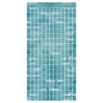 Light Blue Metallic Square Curtain