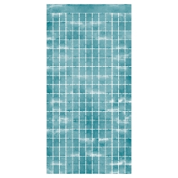 Light Blue Metallic Square Curtain