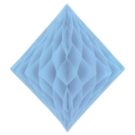 Light Blue Tissue Diamond (Pack of 12) Tissue Diamond, hanging decoration, party theme, party supplies