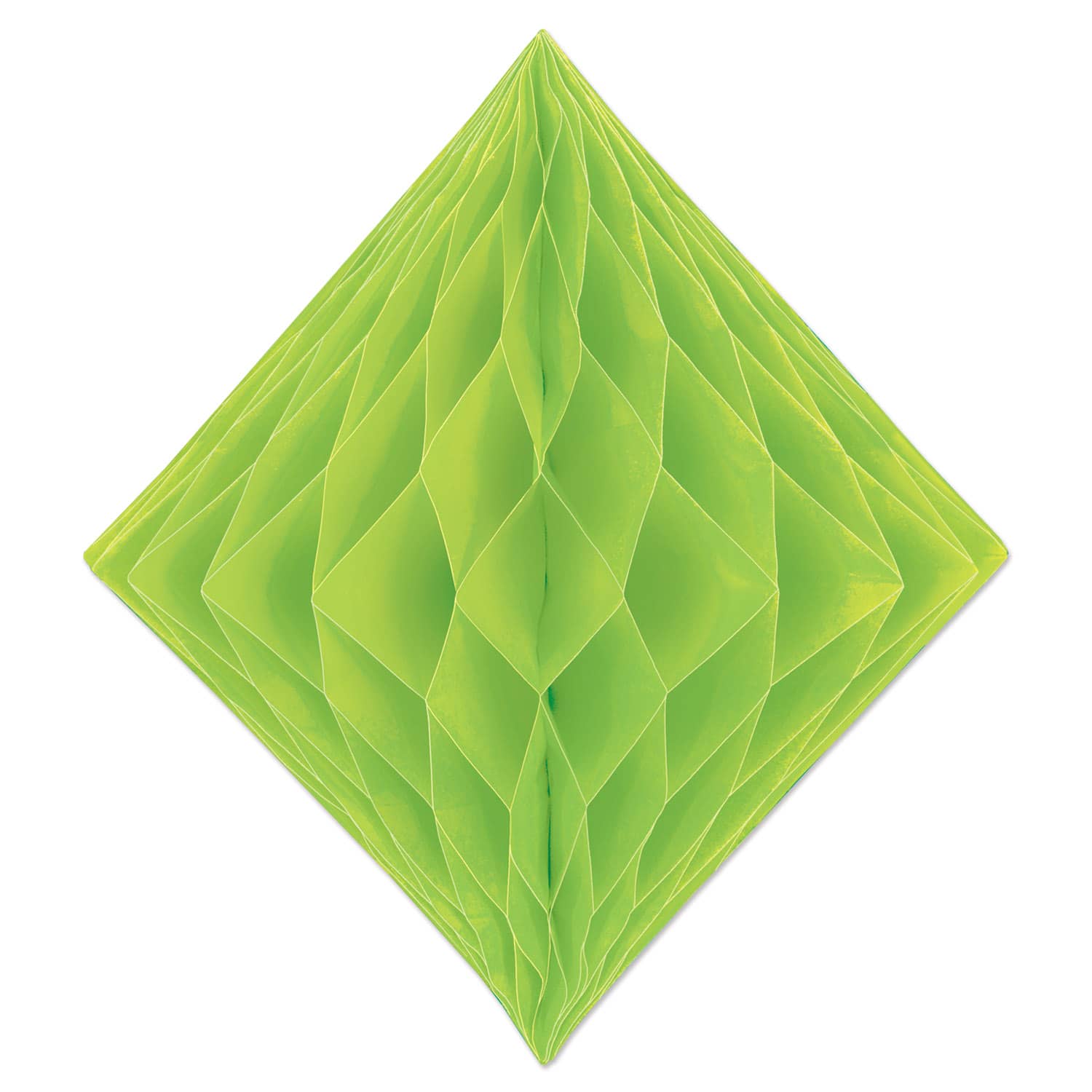 Light Green Tissue Diamond (Pack of 12) Tissue Diamond, hanging decoration, party theme, party supplies