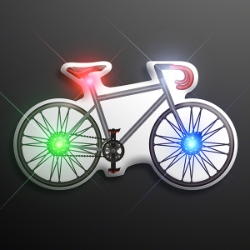 Light Up Flashing Bicycle Pins (Pack of 25) flashing bicycle pins, LED bike pins, light up safety pins, cycling visibility lights, glow bike accessories, CR927 battery pins, LED flashing pins, Party Express bike lights