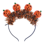 Light-Up Jack-O-Lantern Headband (Pack of 12) jack o lantern headband, Halloween LED headband, light up pumpkin headband, Halloween costume accessories, CR1220 LED headband, blinking pumpkin headband, Party Express Halloween supplies