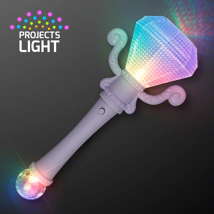 Light Up Jewel Gem Scepter Wand (Pack of 12) 