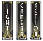 Lights, Camera, Action Cutouts (Pack of 36) Lights, Camera, Action Cutouts, decoration, hollywood, new year's eve, wholesale, inexpensive, bulk