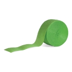 Lime Green Festive Crepe Streamer (Pack of 24) lime green crepe streamers, lime green party streamers, festive crepe streamer, PartyExpress streamers, bulk party decorations, flame-retardant streamers, green event décor, tropical party decorations, neon green décor, crepe paper streamers pack of 24