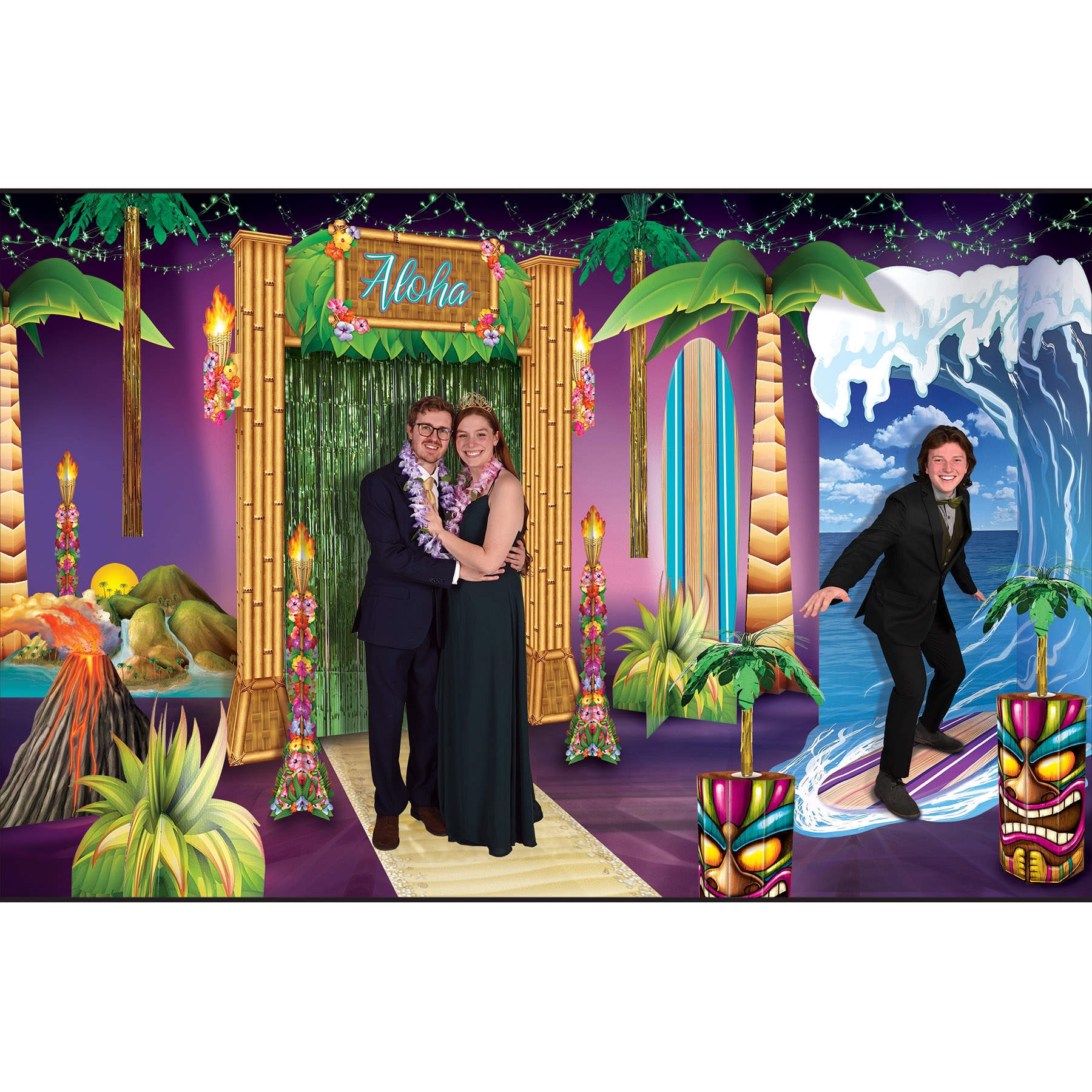 Luau Prom Kit (22 Total Pieces Per Kit) luau prom kit, tropical prom decorations, Hawaiian party décor, luau themed event supplies, island prom theme, tropical stand-ups, summer dance decorations, Party Express prom kit