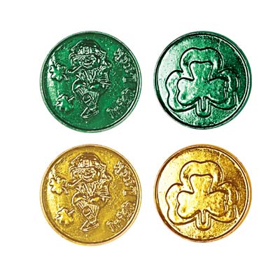 Lucky Leprechaun Plastic Coins for St. Patricks Day